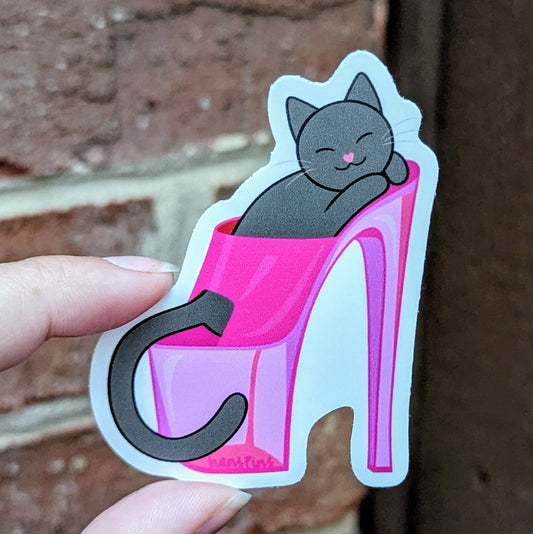 High Heel Cat Sticker