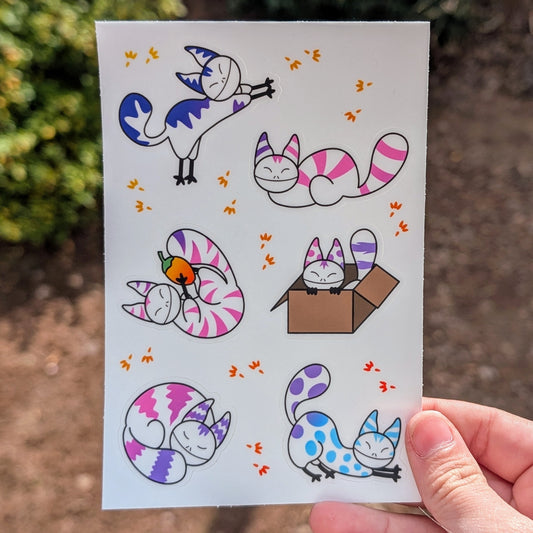 Colorful Cats Sticker Sheet