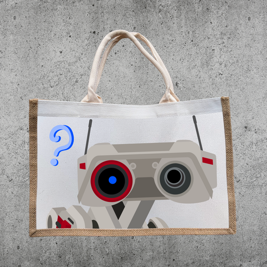 Robots Burlap Tote Bags (PREORDER)