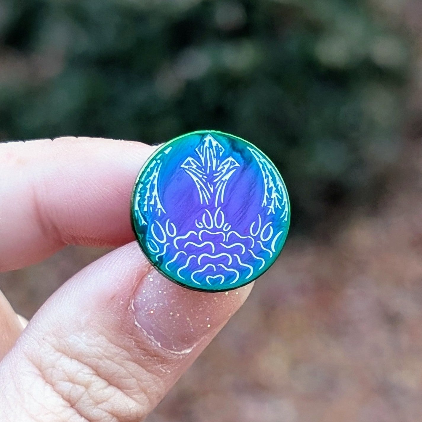 Rainbow Floral Starbird Mini Pin