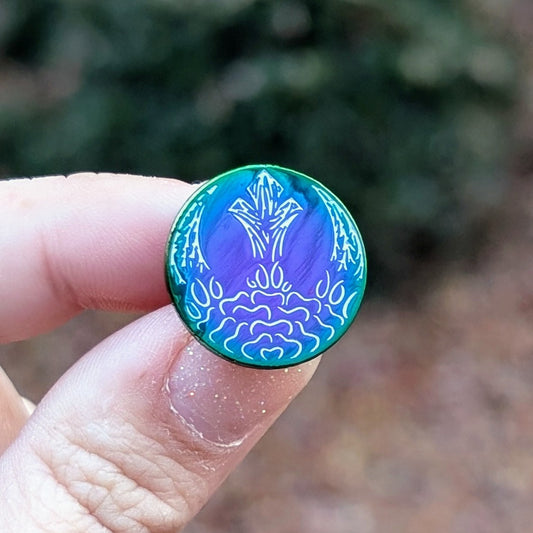 Rainbow Floral Starbird Mini Pin