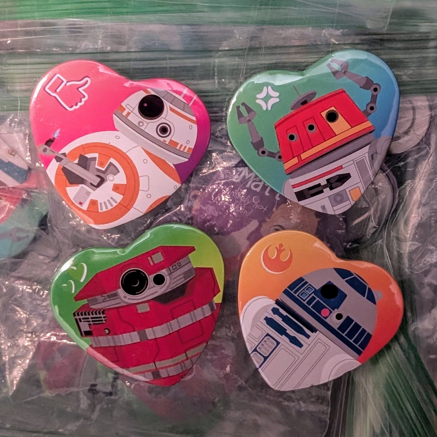 Robot Heart Shaped Buttons