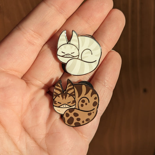 Curled Up Cat Pins Restock
