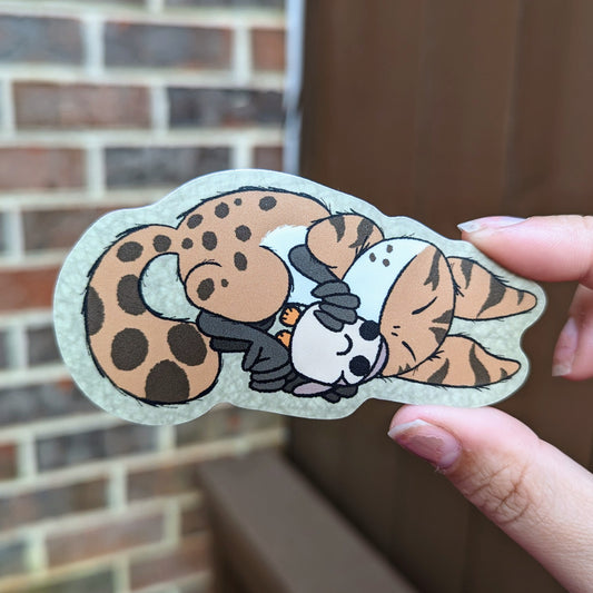 Large Cuddling Lothcat Sticker