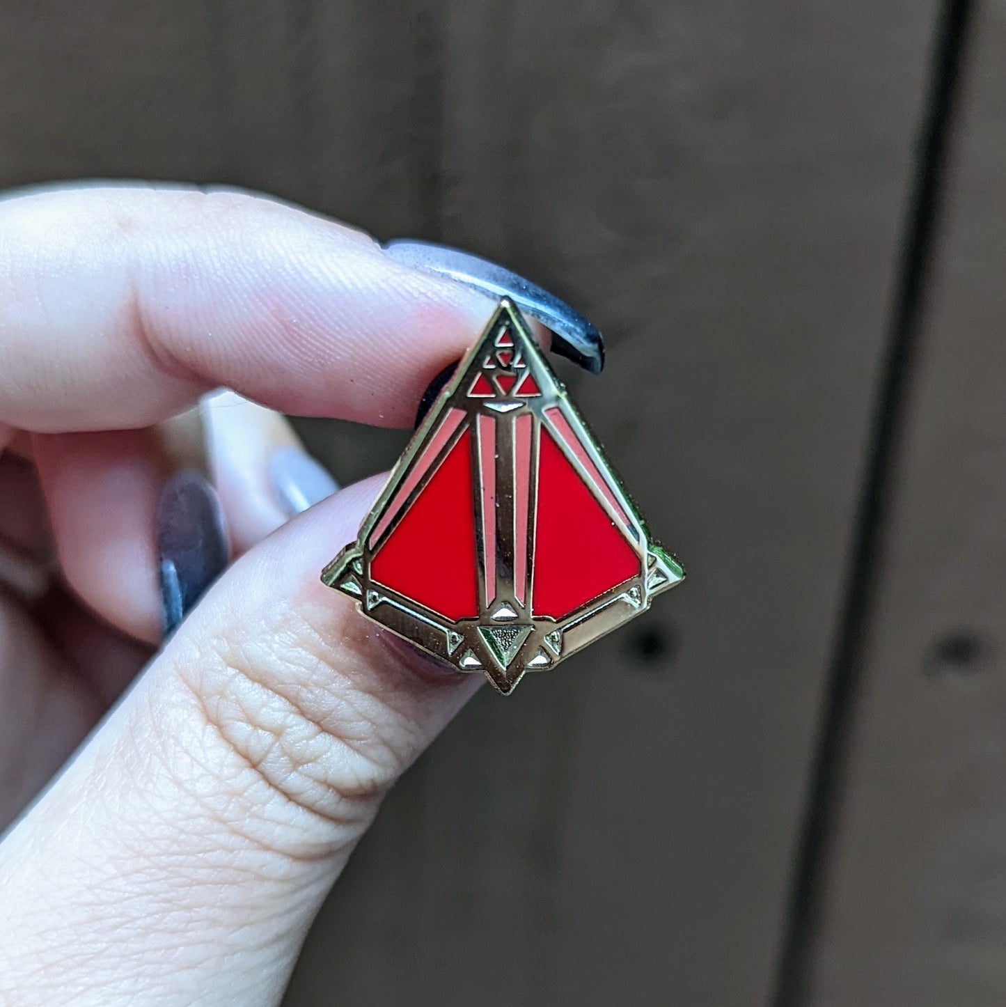 Holo Pyramid and Cube GITD Pins