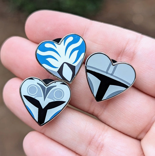 Mandoverse Heart Mini Pins