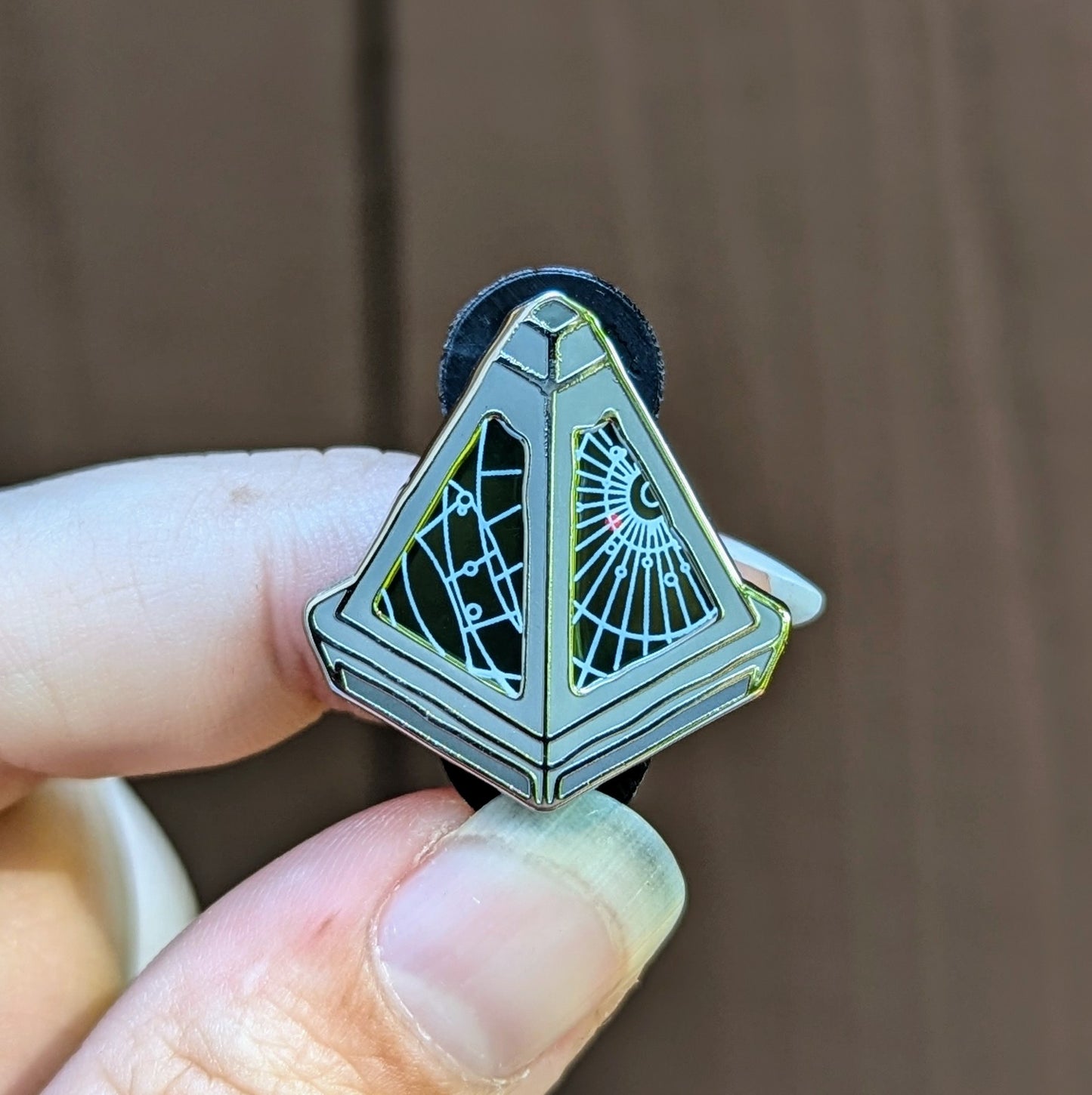 Stained Glass Pyramid Pin