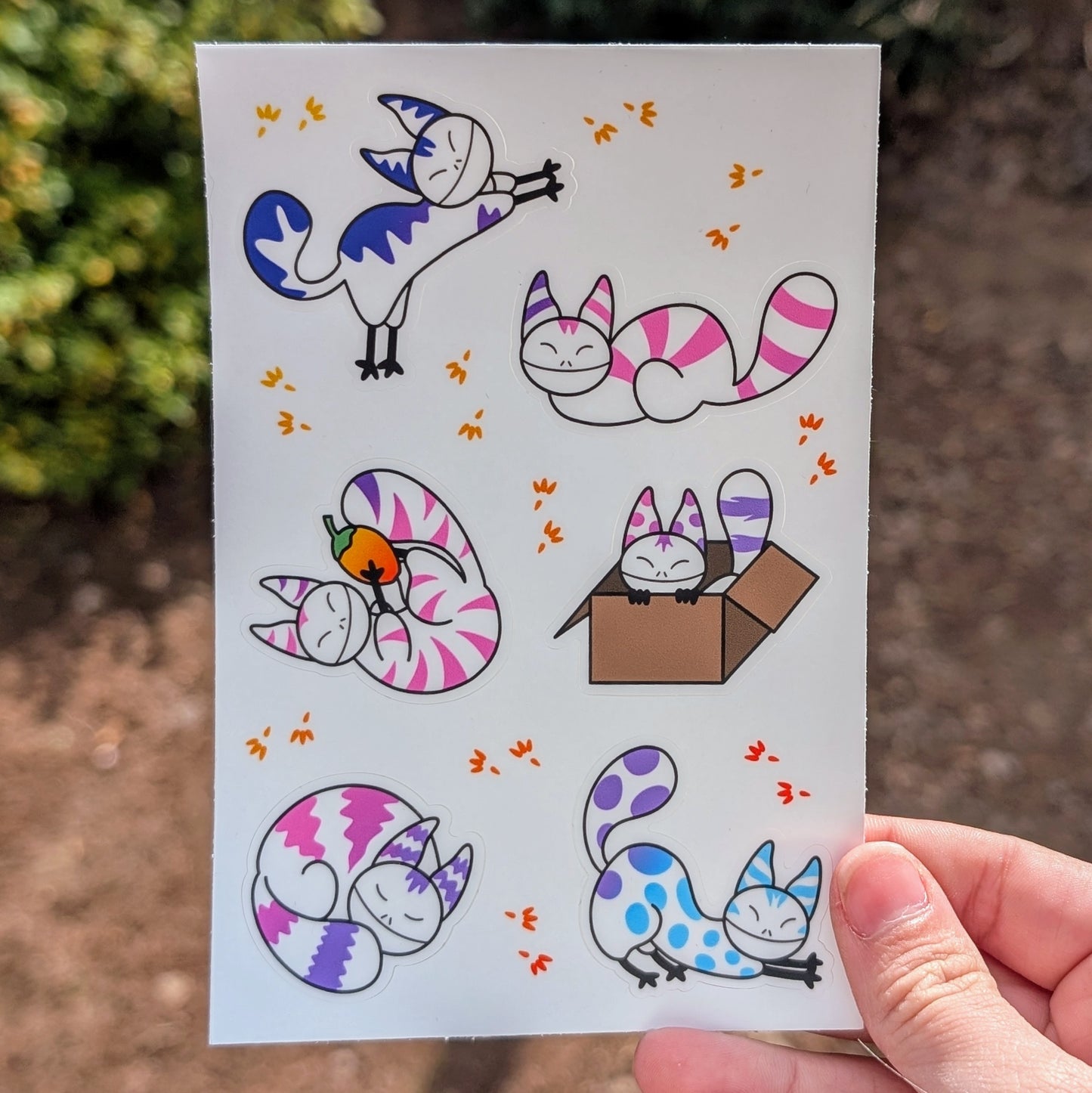 Colorful Cats Sticker Sheet