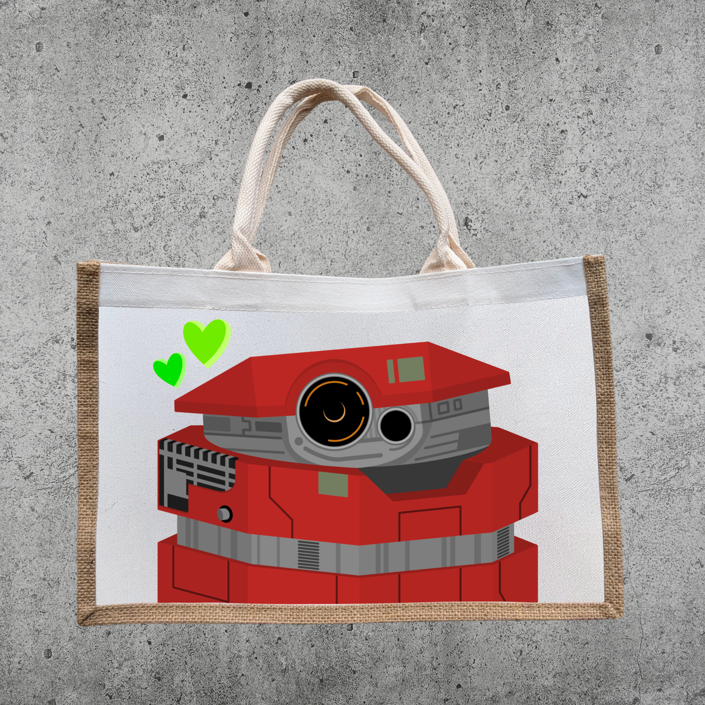 Robots Burlap Tote Bags (PREORDER)