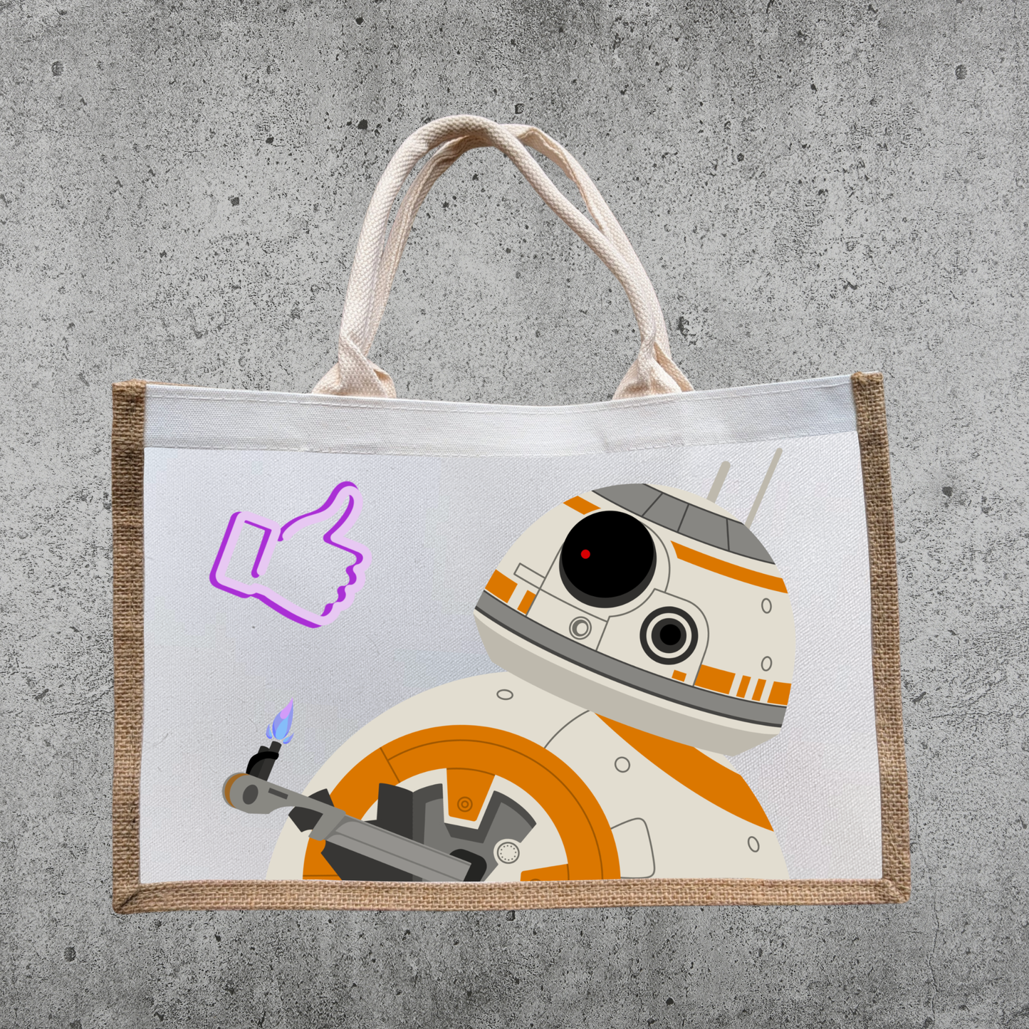 Robots Burlap Tote Bags (PREORDER)